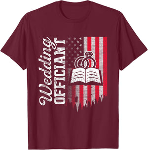 Wedding Officiant Inviting Internet Ordained Minister Gift T-Shirt - T-Shirt | Maroon