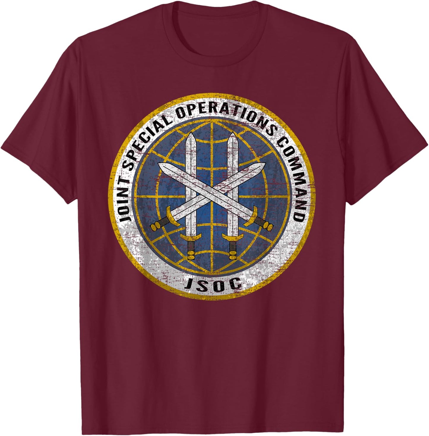 US Joint Special Force Command Army JSOC Military T-Shirt - T-Shirt | Maroon