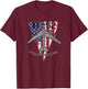 B-52 Stratofortress Airplane Patriotic Airplane Vintage T-Shirt - T-Shirt | Maroon