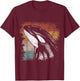 Retro Killer Whale T-Shirt - T-Shirt | Maroon