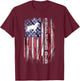 Vintage American Flag Proud German Shepherd Dad Silhouette T-Shirt - T-Shirt | Maroon