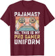 Pajamas No Pro Gamer Funny Video Games Boys Teens Gaming T-Shirt - T-Shirt | Maroon