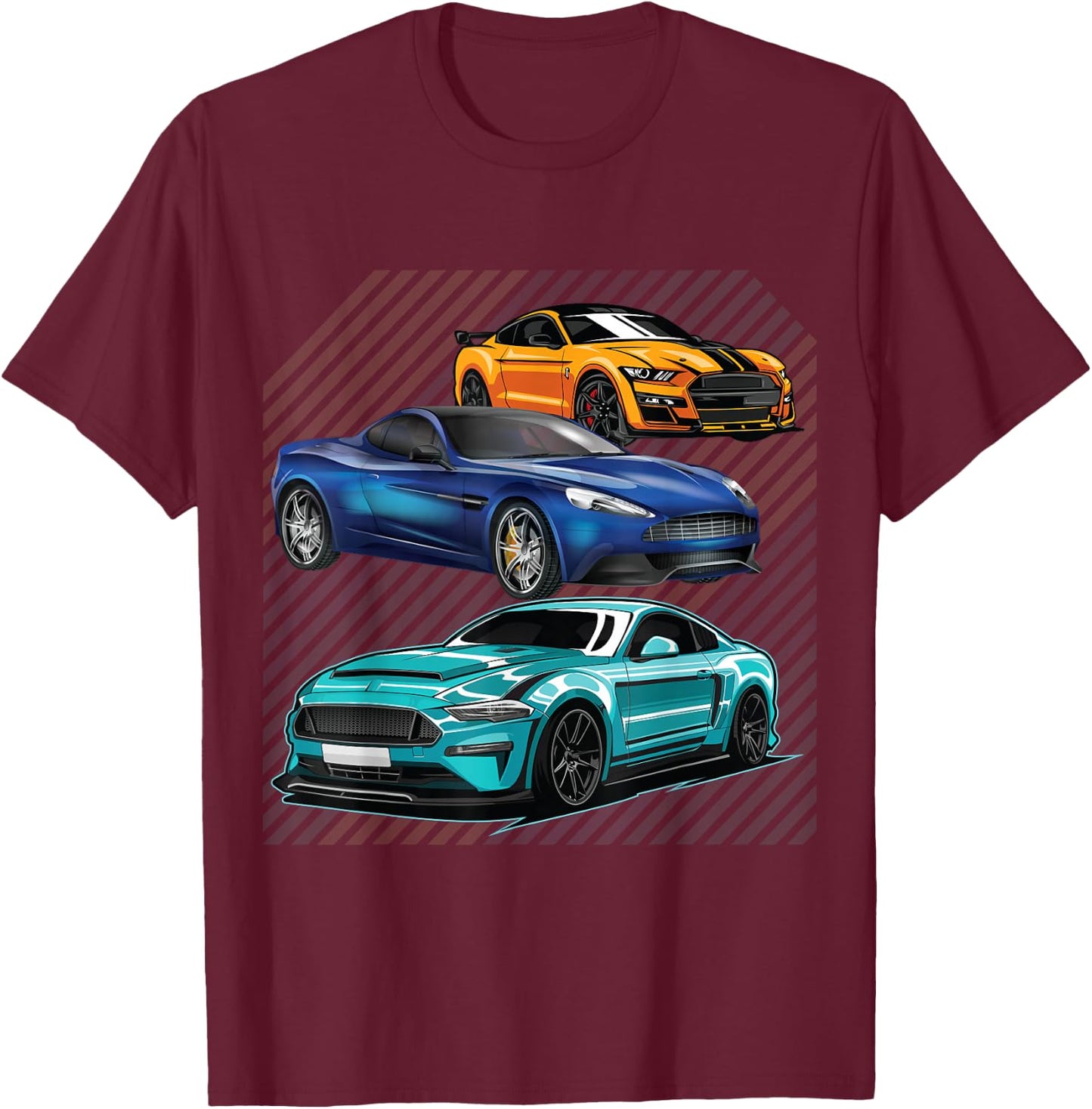 Sport Cars Lovers Gift Street Racing Fans Speed Driver T-Shirt - T-Shirt | Maroon