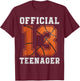 Official Teenager 13th Birthday Boy Party Basketball Teenage T-Shirt - T-Shirt | Maroon