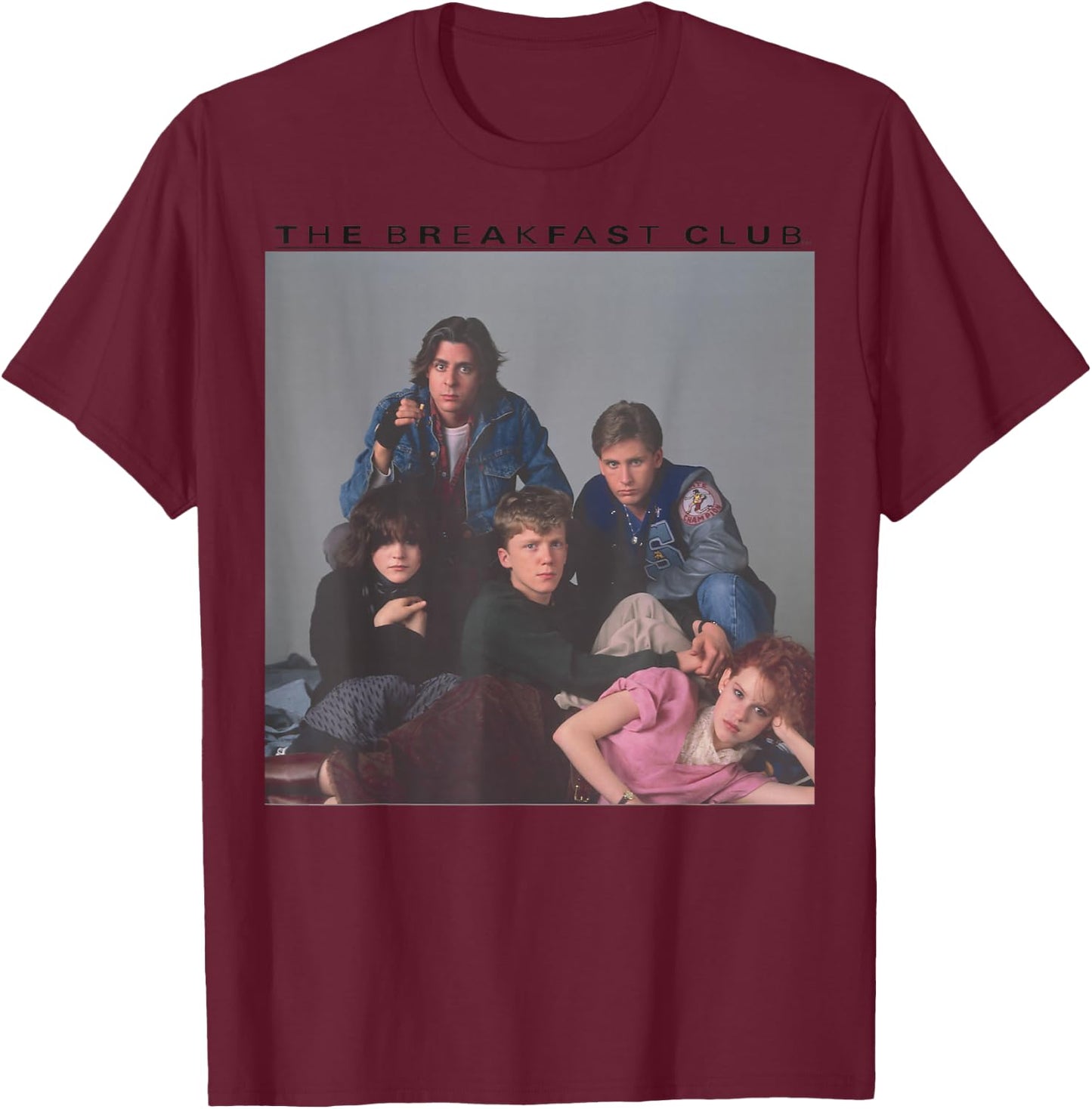 Breakfast Club Portrait Group Shot T-Shirt - T-Shirt | Maroon