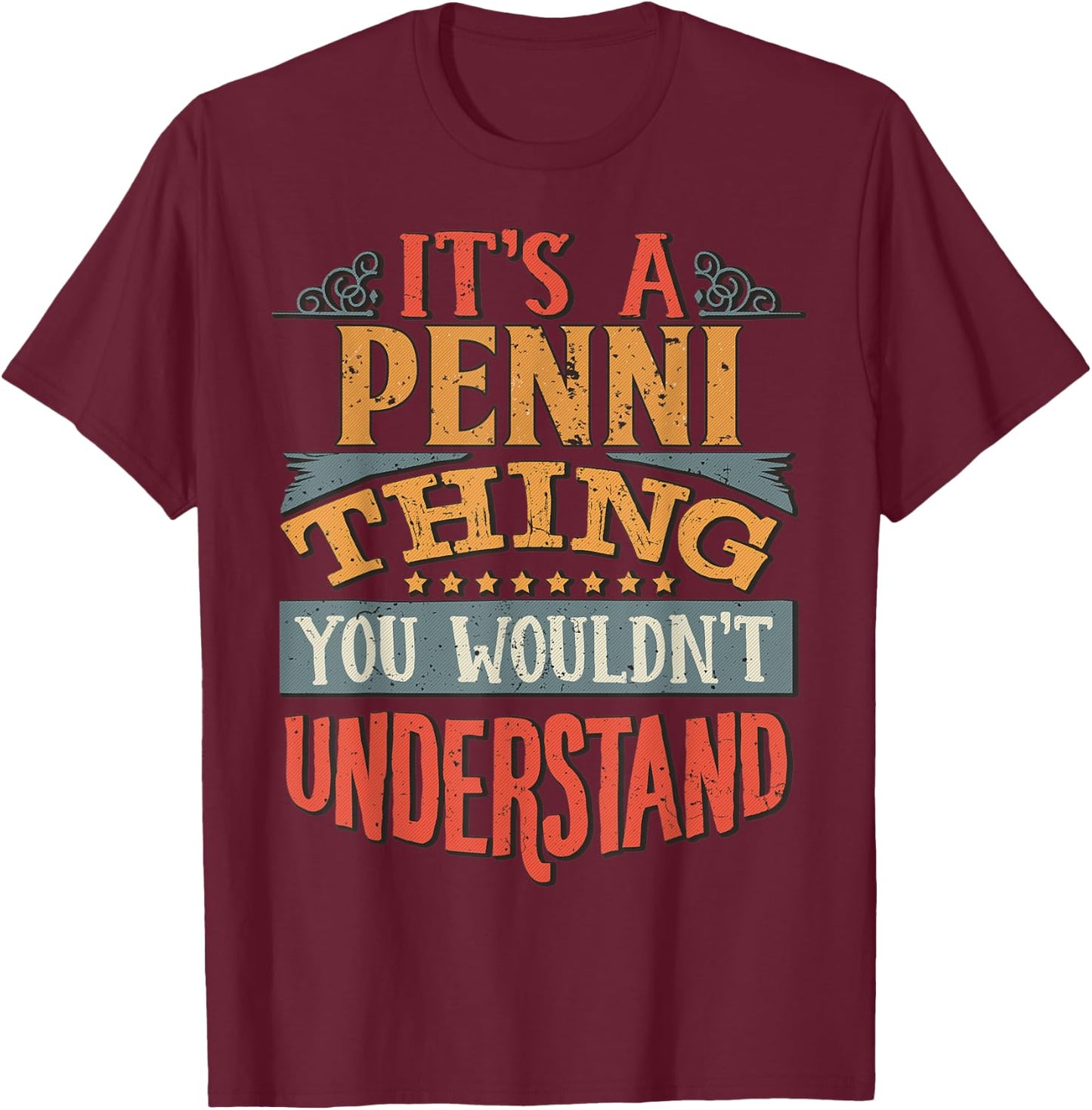 Penni Name T-Shirt - T-Shirt | Maroon