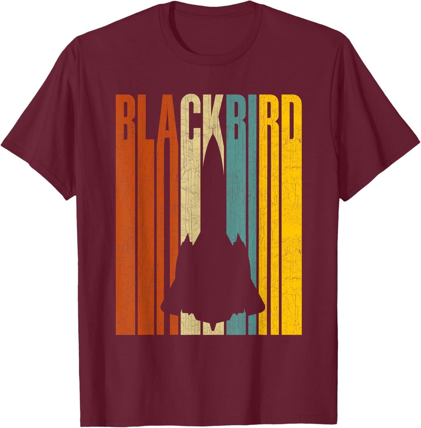 SR-71 Blackbird Air Force Military Jet T-Shirt - T-Shirt | Maroon