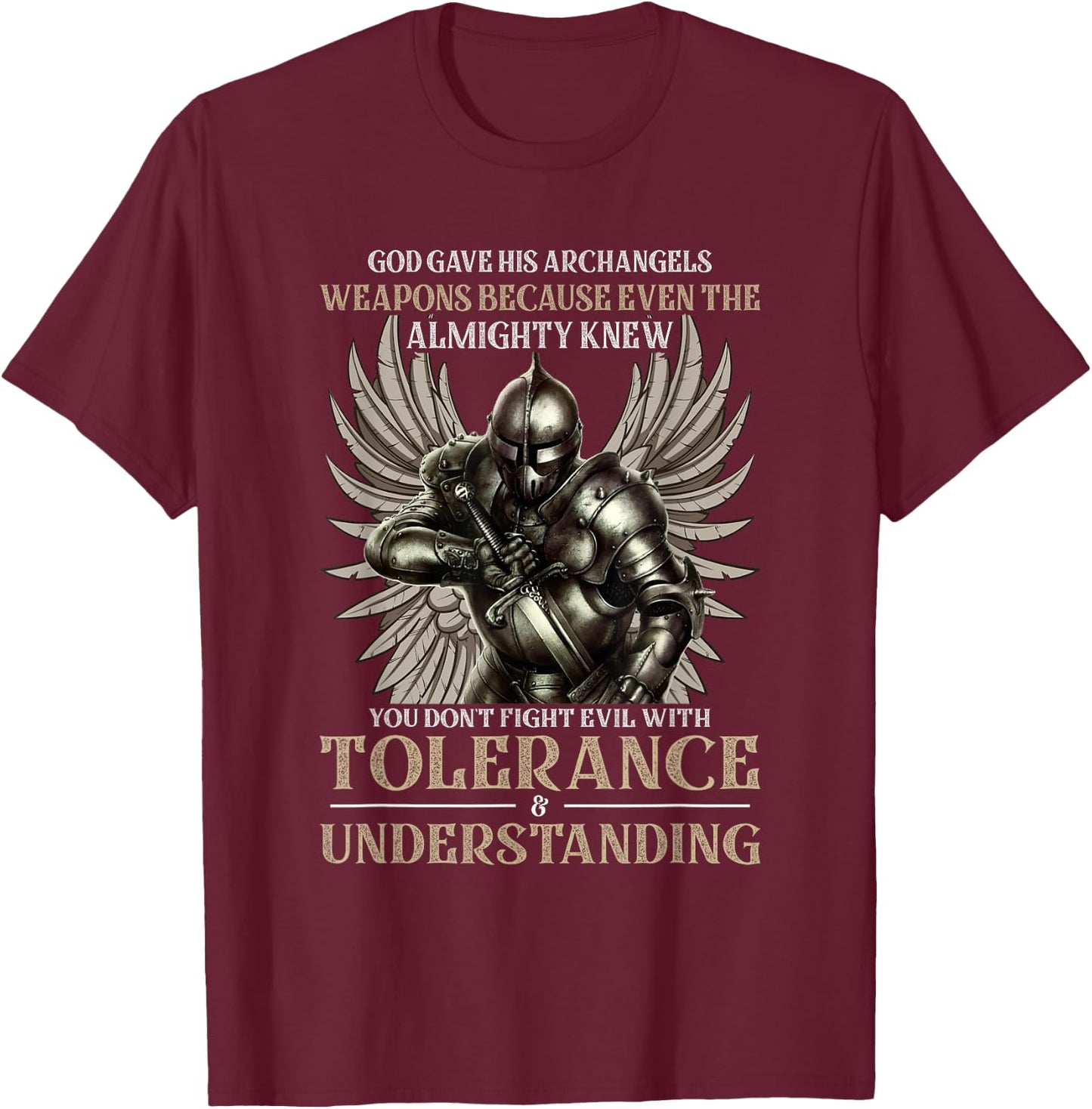 Christian - Tolerance & Understanding - Christian T-Shirt - T-Shirt | Maroon