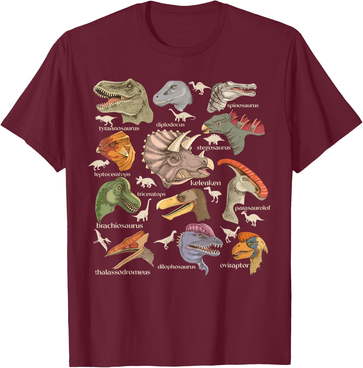Paleontologist Costume Adults Dinosaurs Archaeologists Men T-Shirt - T-Shirt | Maroon