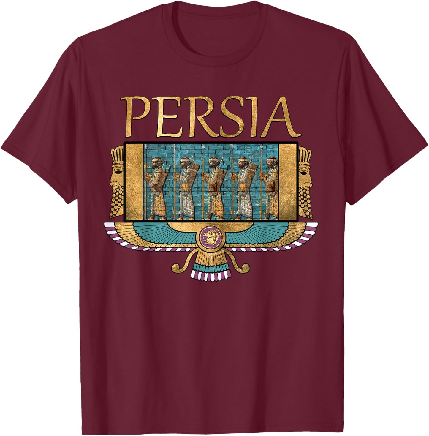 Persia Ancient Civilizations Persian Immortals T-Shirt - T-Shirt | Maroon