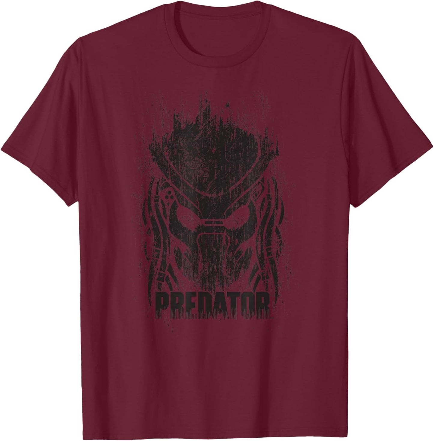 Predator Head Stamp 80s T-Shirt - T-Shirt | Maroon