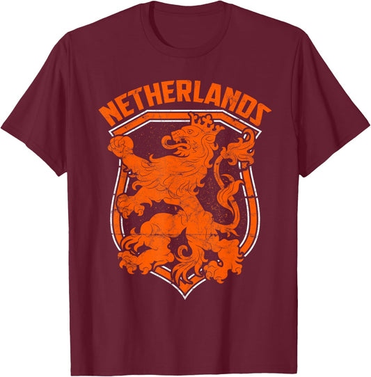 The Netherlands Holland-Hollands Amsterdams T-Shirt - T-Shirt | Maroon