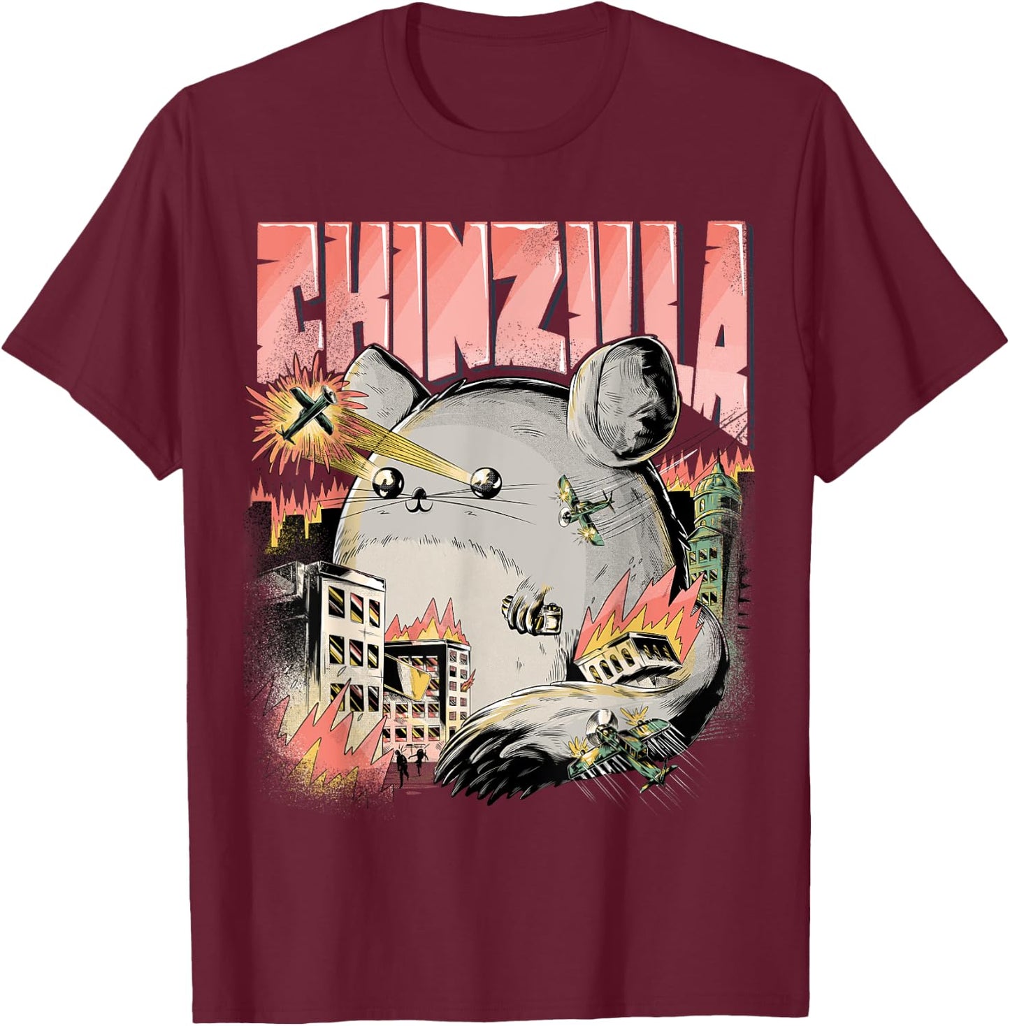 Funny Chinzilla Funny Chinchilla for Chinchilla Holder T-Shirt - T-Shirt | Maroon