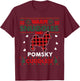 Pomsky Dog Lover Xmas Gifts Pajama Ugly Christmas Sweater Men Women Kids T-Shirt - T-Shirt | Maroon