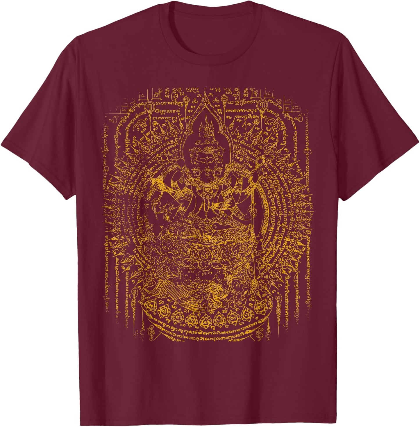 Thailand Sak Yant Tattoo Magical Thai Tattoos Thailand Gift T-Shirt - T-Shirt | Maroon