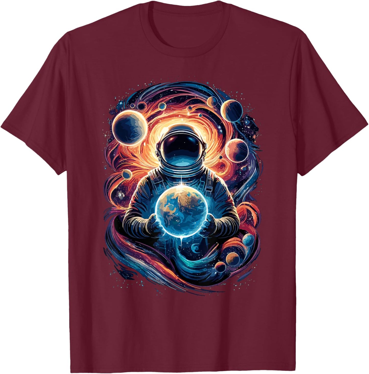 Astronaut Space Science Funny Space T-Shirt - T-Shirt | Maroon
