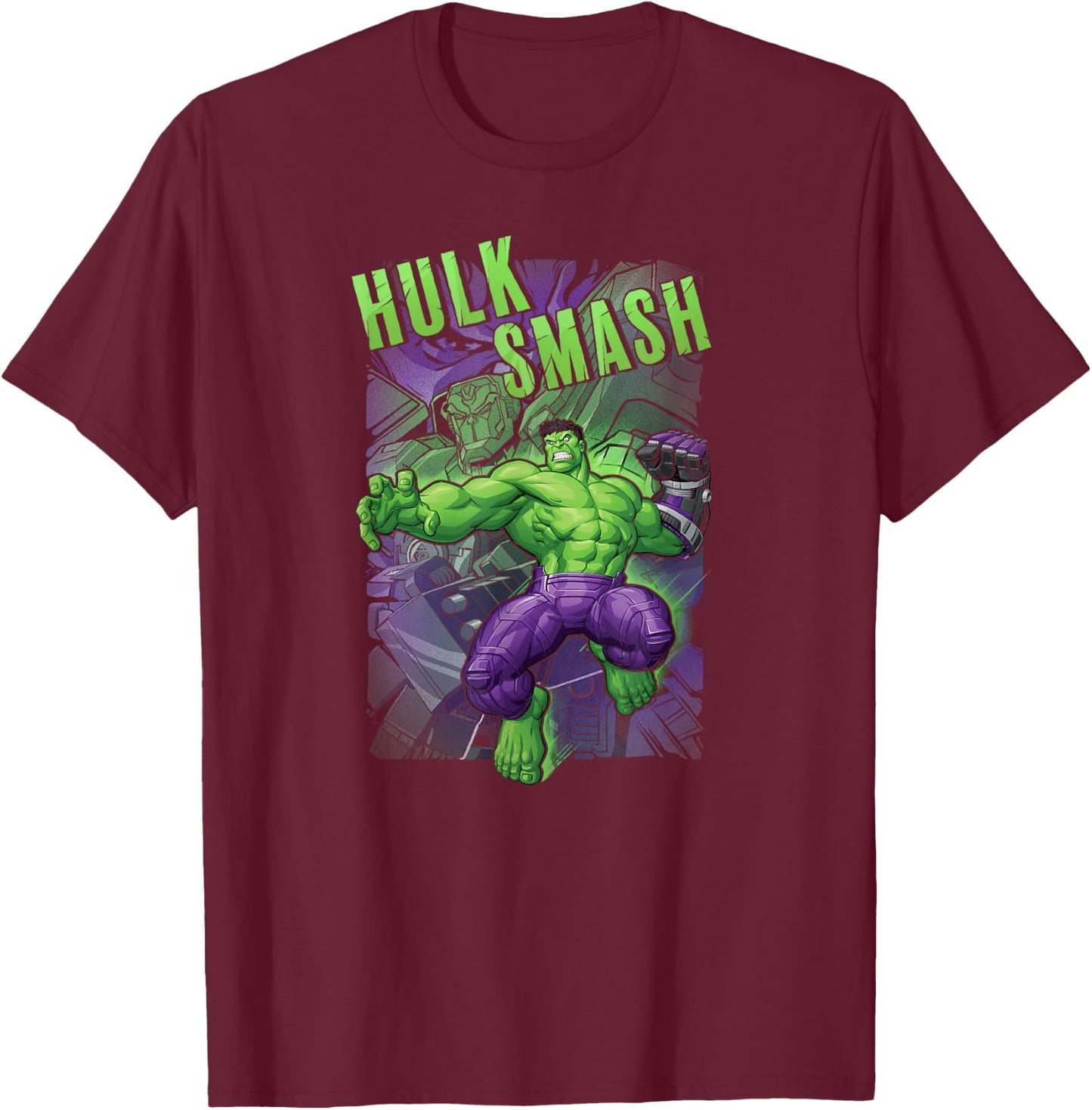 Marvel Avengers Mech Strike Hulk Smash T-Shirt - T-Shirt | Maroon