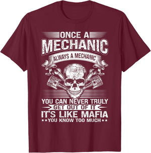 Mechanic Car Guy Muscle Car Garage T-Shirt - T-Shirt | Maroon