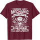 Mechanic Car Guy Muscle Car Garage T-Shirt - T-Shirt | Maroon