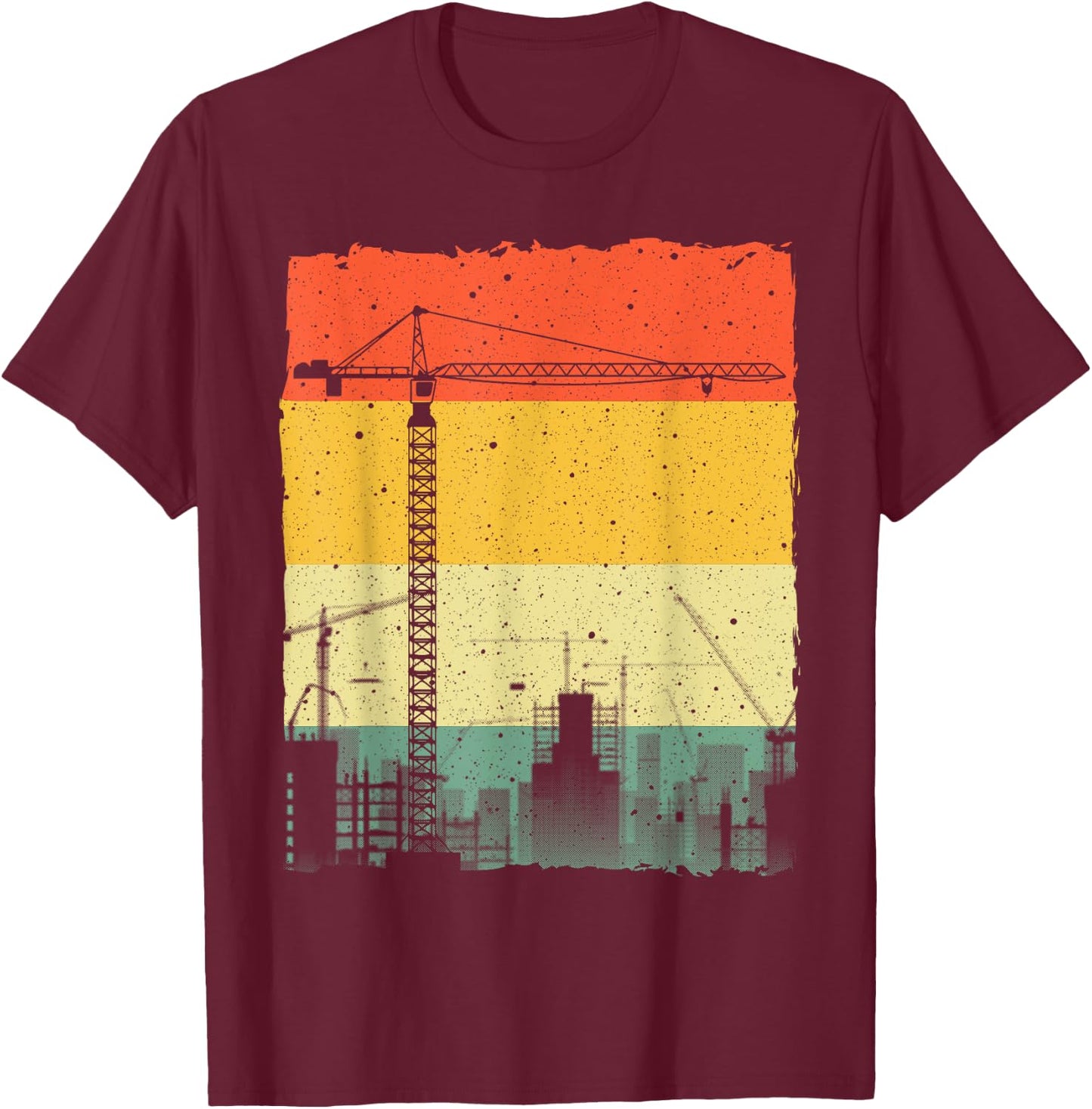 Best Tower Crane Design Women Tower Crane Operator T-Shirt - T-Shirt | Maroon