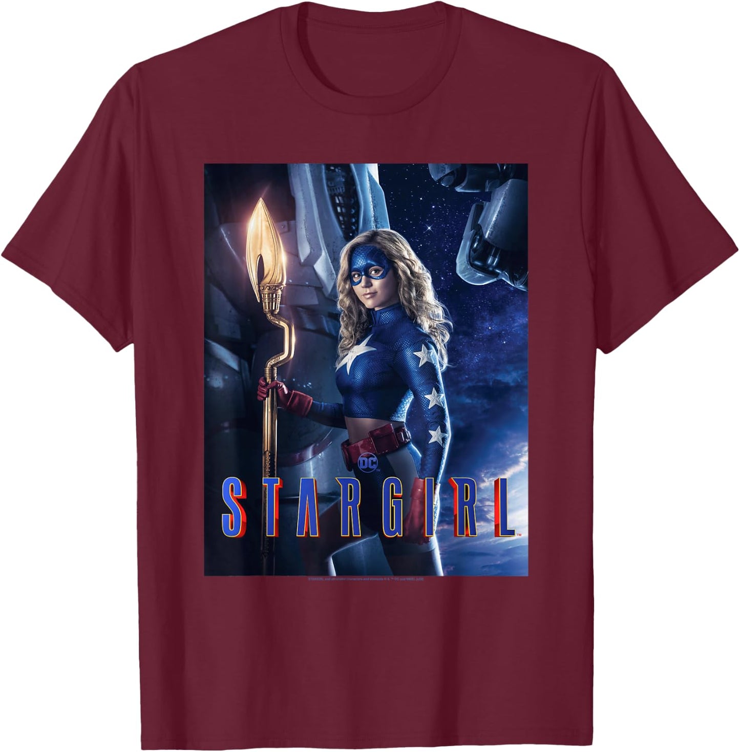 Stargirl Cosmic Staff of Starman Poster T-Shirt - T-Shirt | Maroon
