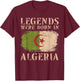 Vintage Design Algerian Flag Algeria T-Shirt - T-Shirt | Maroon