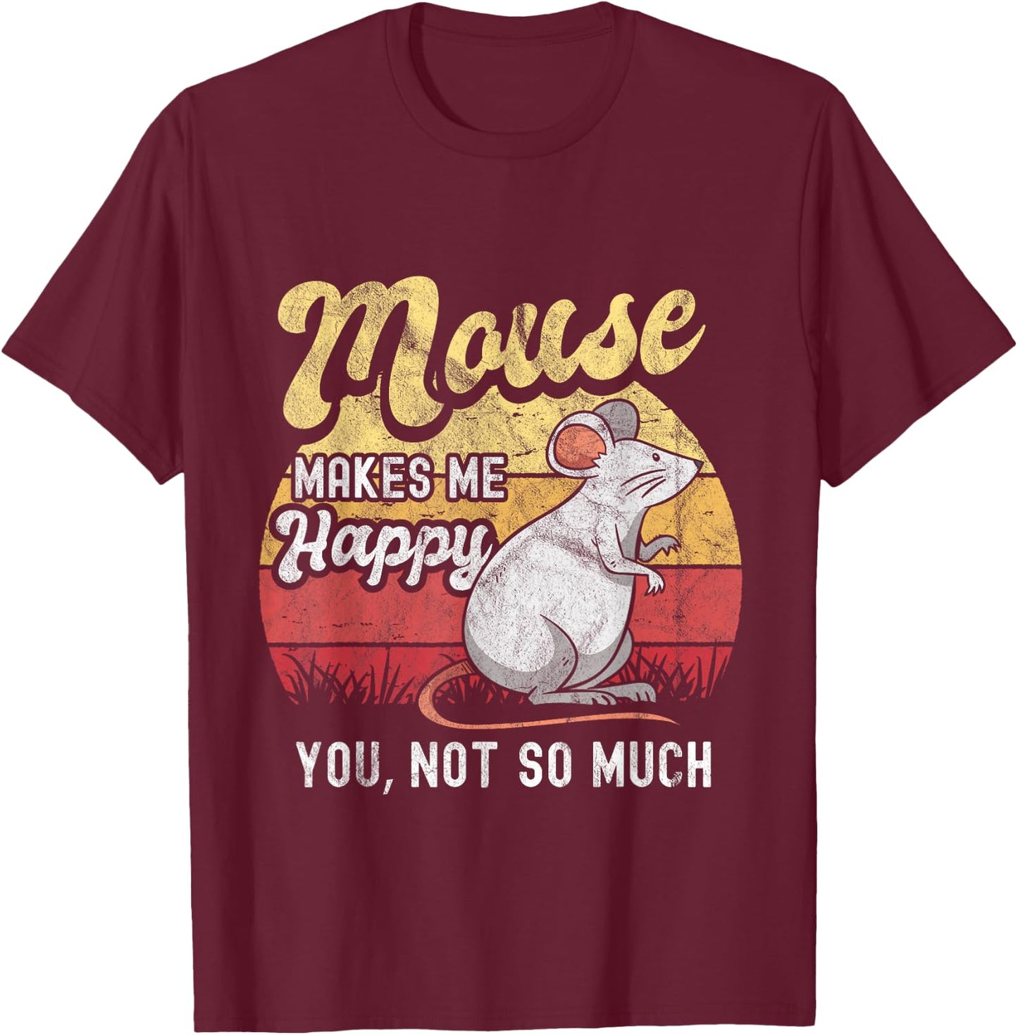 Mouse Mice Rat Pet Rodent Men Women Kids Gerbil Maus Ratón T-Shirt - T-Shirt | Maroon