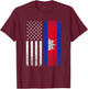 Cambodian American Flag, funny khmer cambodian T-Shirt - T-Shirt | Maroon