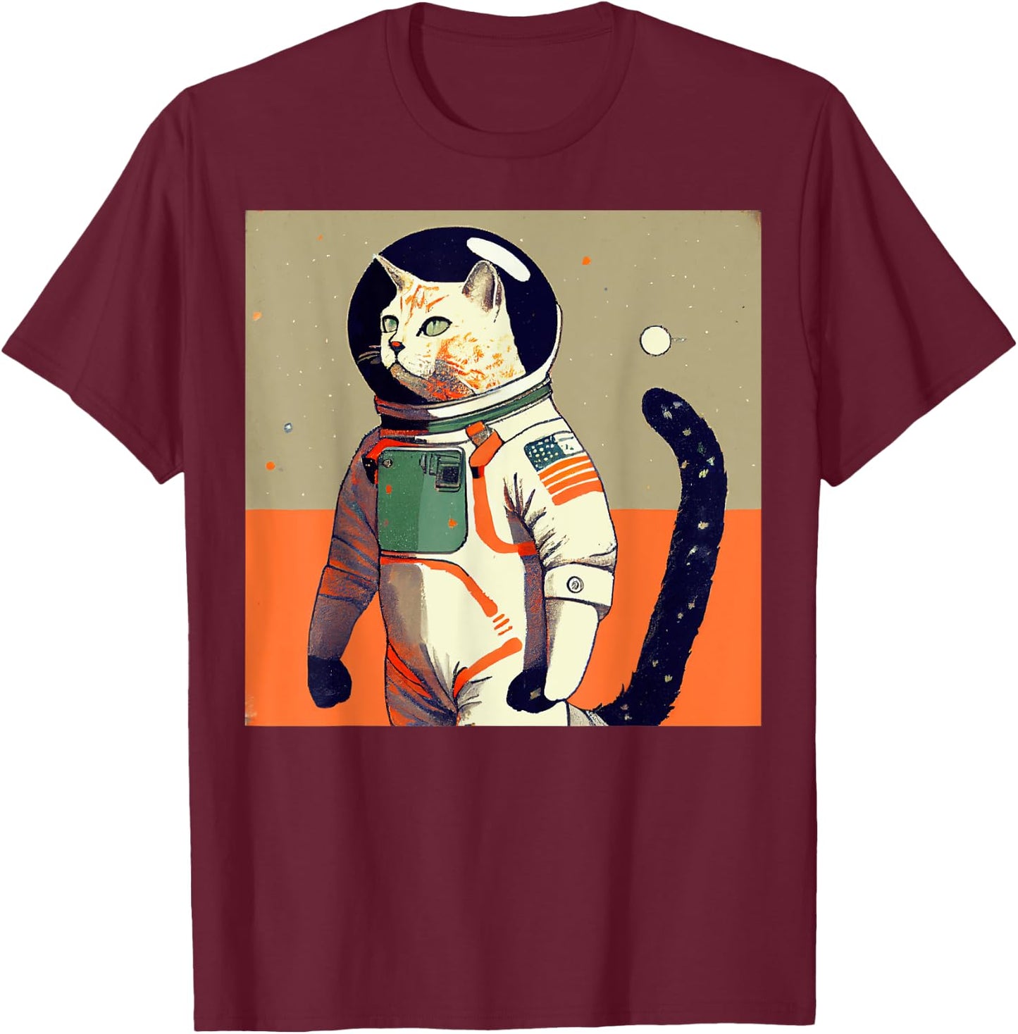 Cat Astronaut War Women Kids T-Shirt - T-Shirt | Maroon
