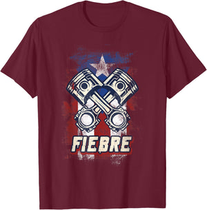 Puerto Rico Racing Flag Fiebre Race car Camisa Para Hombre T-Shirt - T-Shirt | Maroon