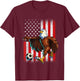Soccer American Eagle 4th Of July Shirt Men Boy USA Flag T-Shirt - T-Shirt | Maroon