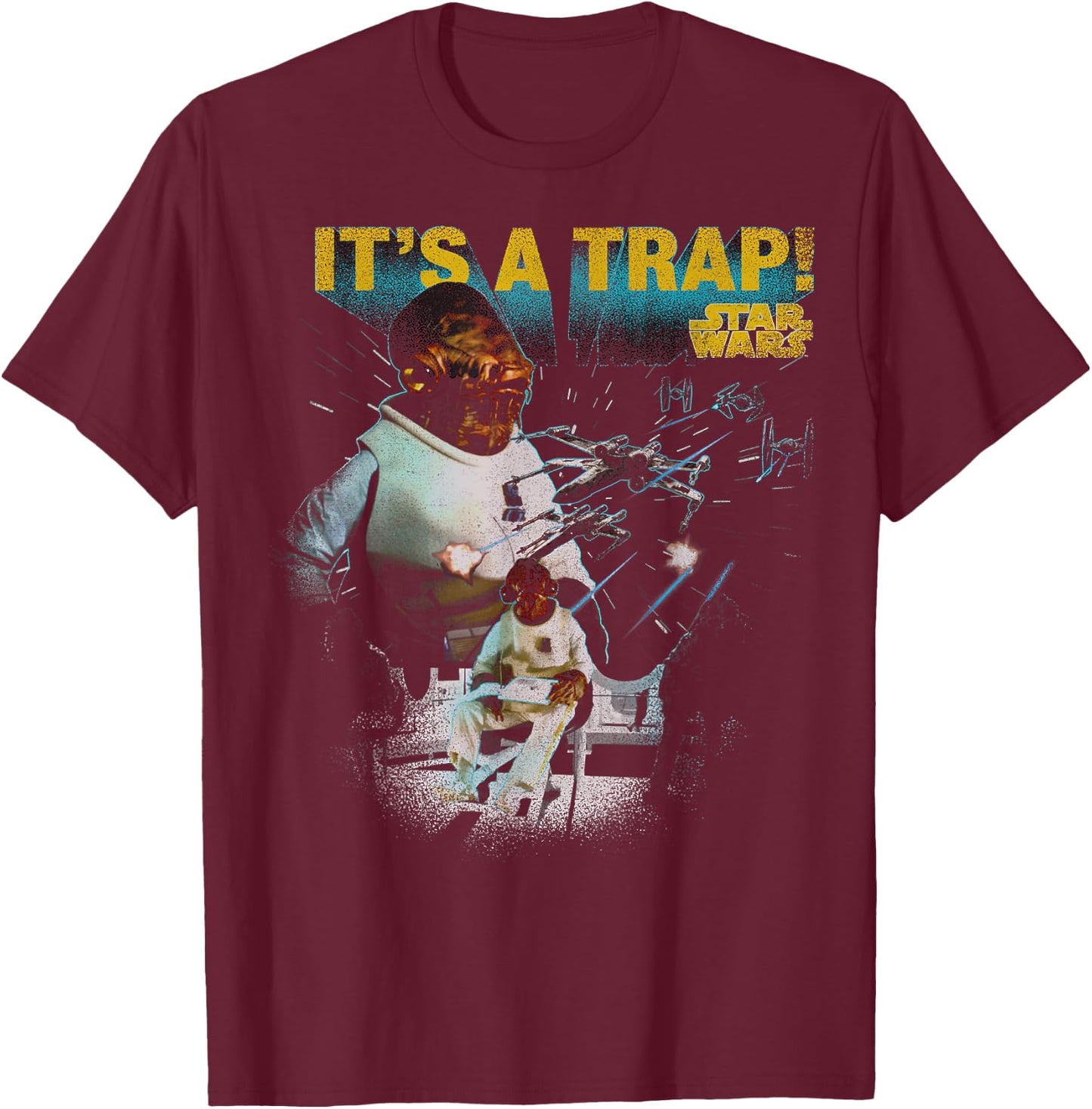 Star Wars Admiral Ackbar It's A Trap T-Shirt - T-Shirt | Maroon