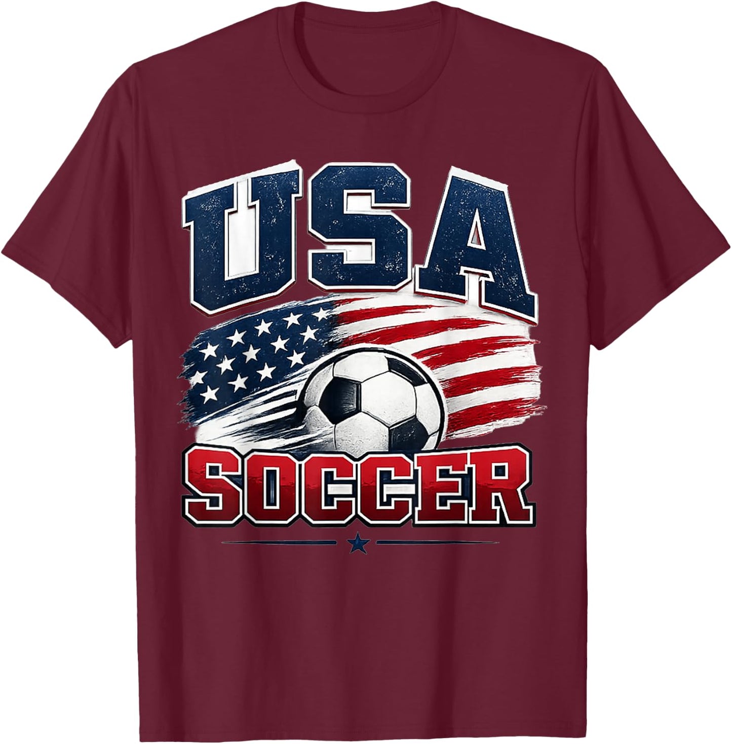 Soccer Football- World Cup 2026 USA T-Shirt - T-Shirt | Maroon