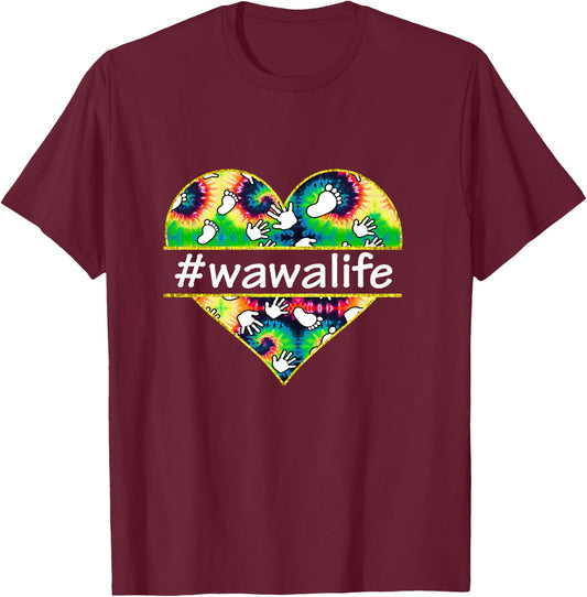 Love WaWa life - Grandma heart T-Shirt - T-Shirt | Maroon