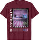 Liminal Spaces, Vaporwave, Retro T-Shirt - T-Shirt | Maroon