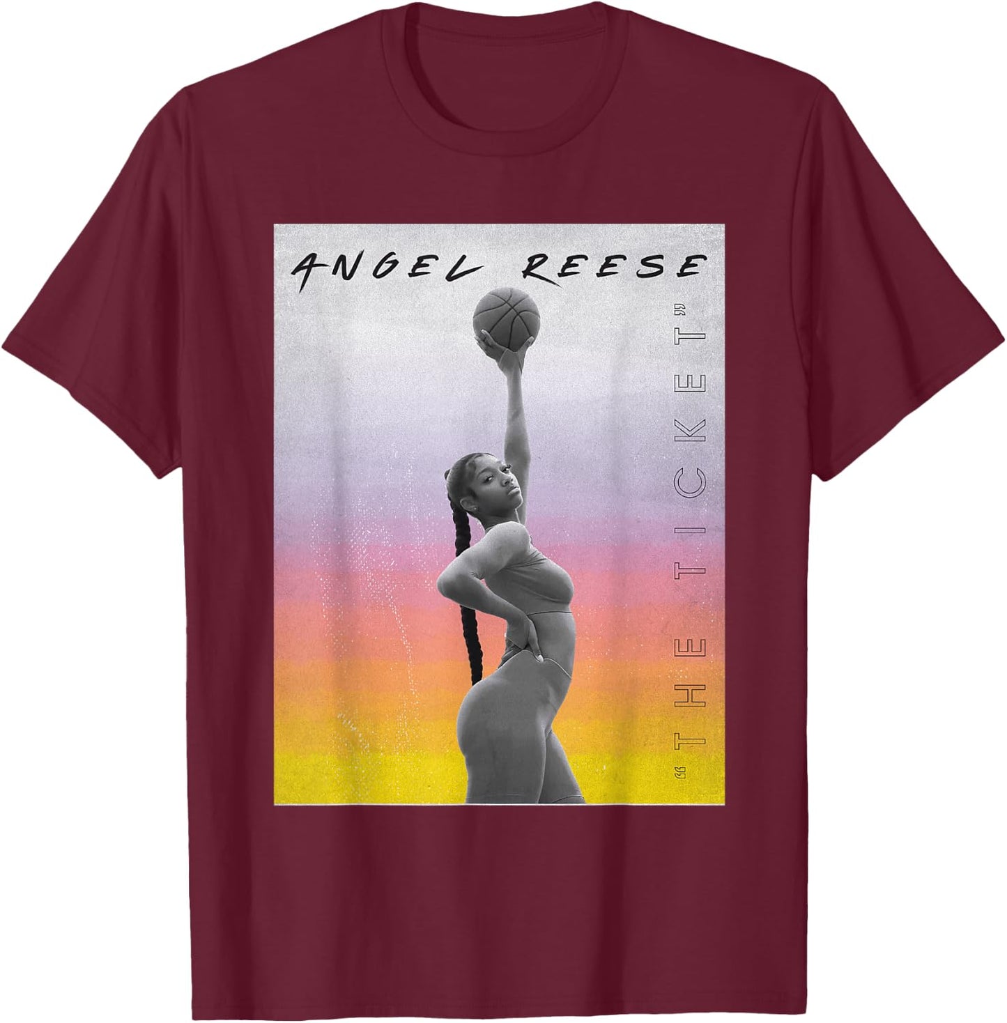Angel Reese Official Merch T-Shirt - T-Shirt | Maroon