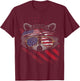 Raccoon American Flag Patriotic 4th of July Trash Panda T-Shirt - T-Shirt | Maroon