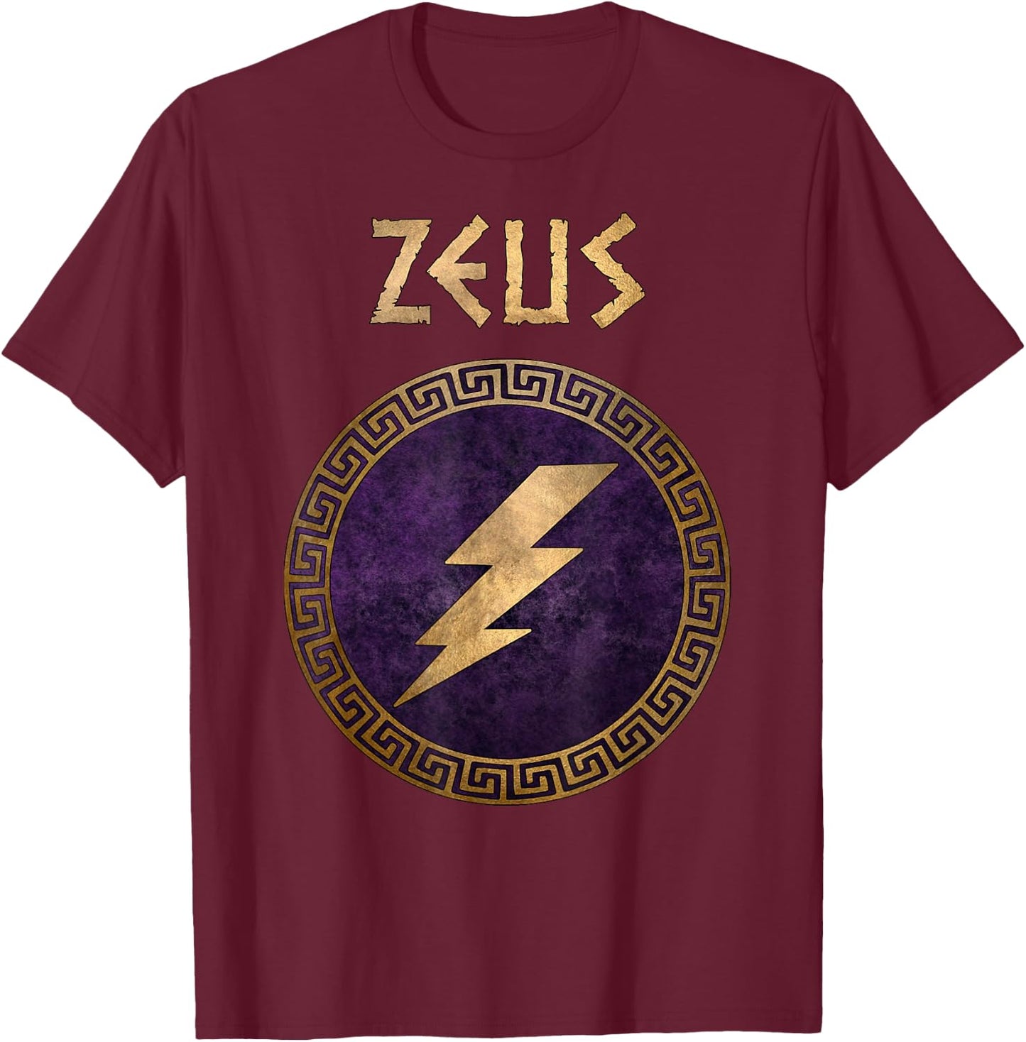 Zeus Ancient Greek God T-Shirt - T-Shirt | Maroon