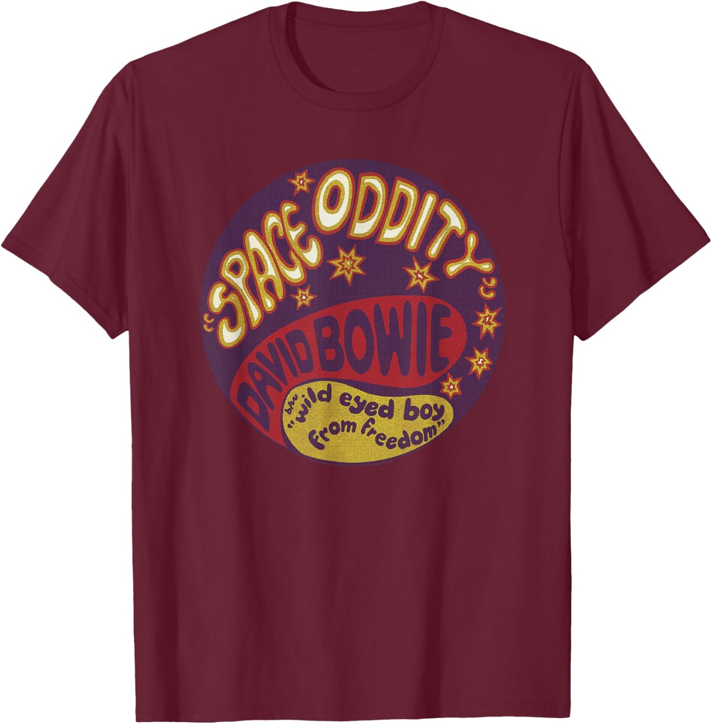 David Bowie - Wild Eyed Boy From Freedom T-Shirt - T-Shirt | Maroon