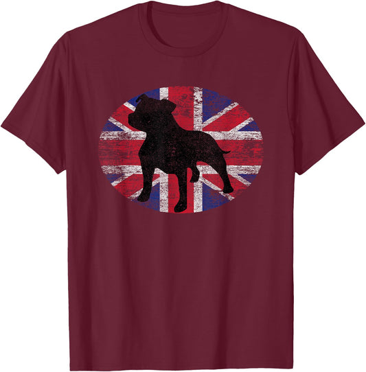 Staffordshire Bull Terrier Breed Dog Staffy English UK Funny Women T-Shirt - T-Shirt | Maroon
