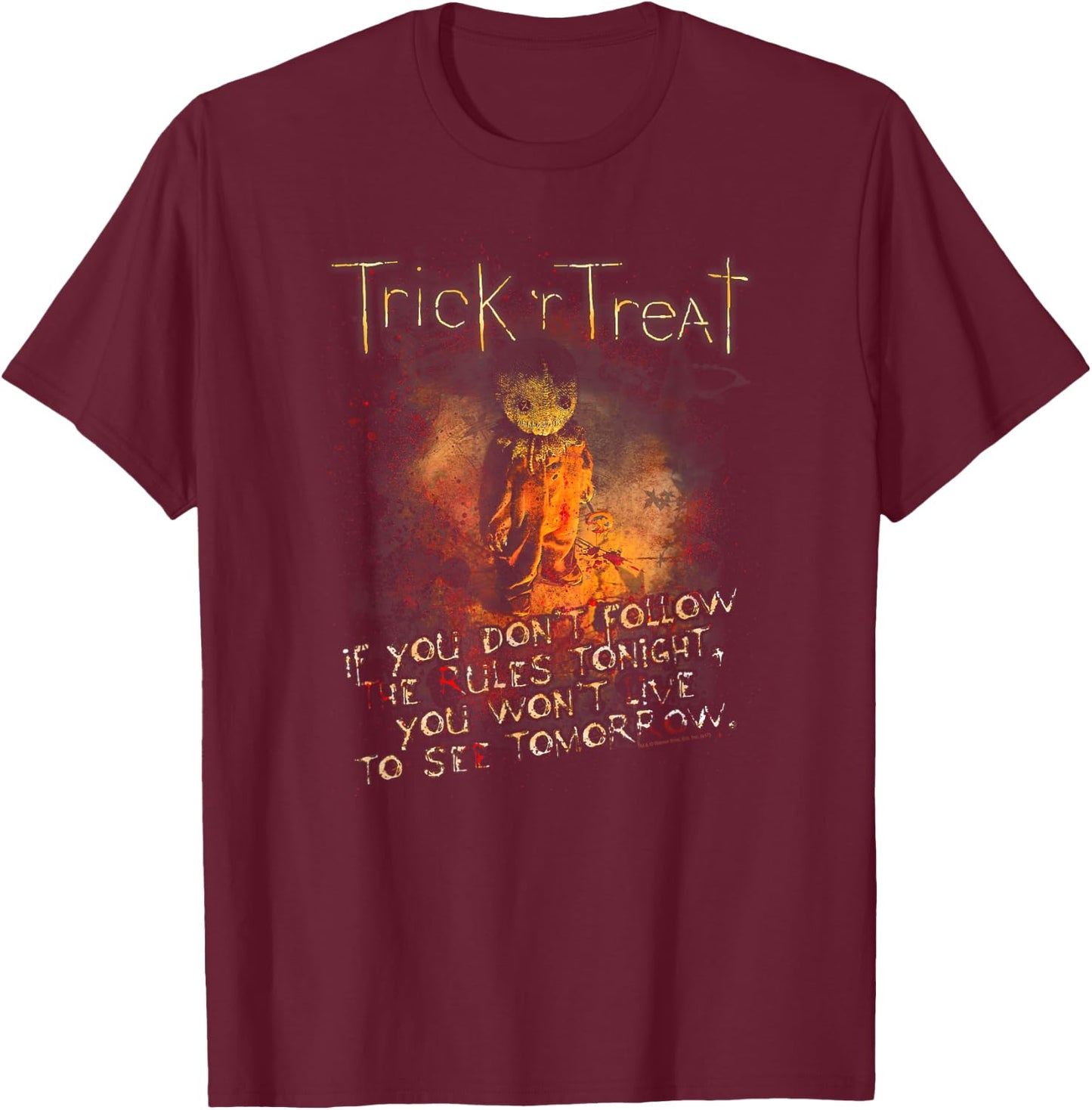 Trick 'r Treat Rules T-Shirt - T-Shirt | Maroon