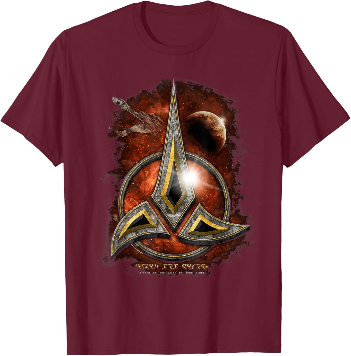 Star Trek Klingon Crest T-Shirt - T-Shirt | Maroon