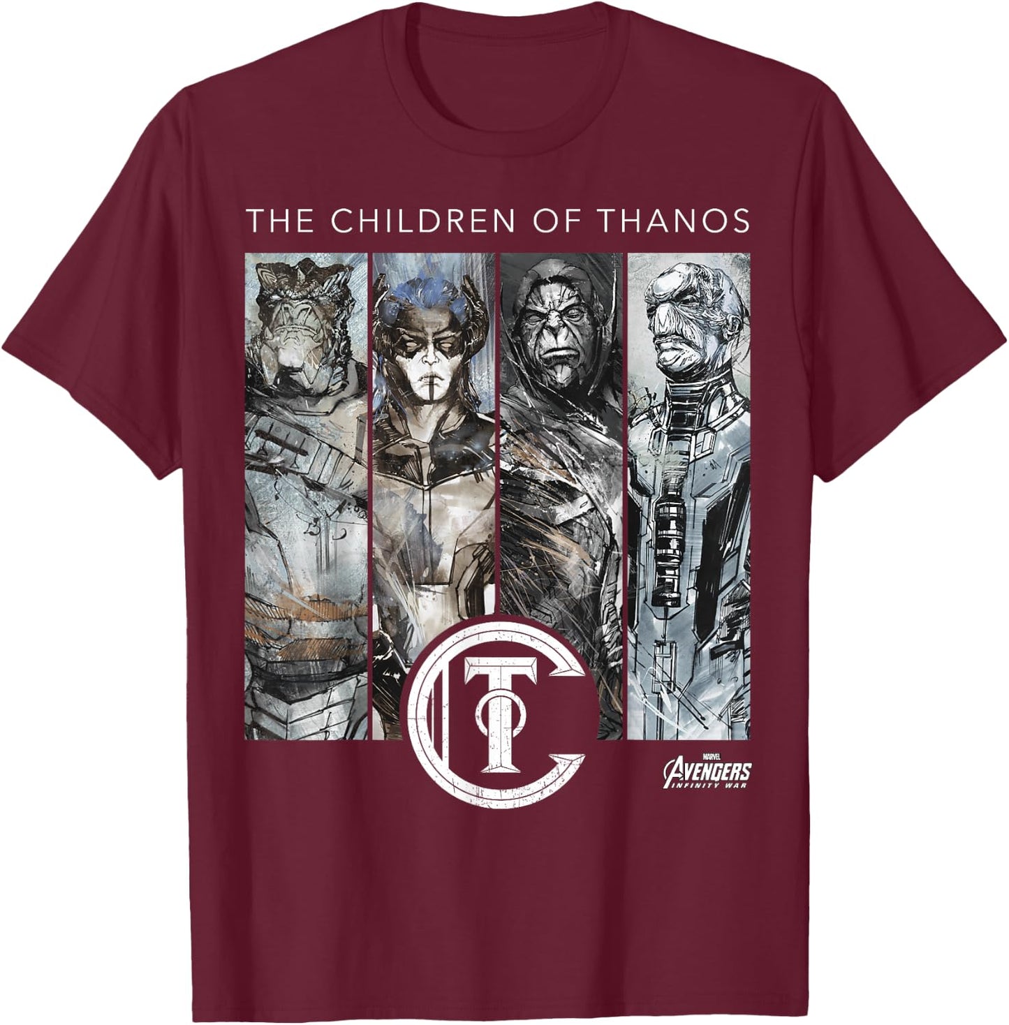 Marvel Infinity War Children of Thanos Graphic T-Shirt - T-Shirt | Maroon