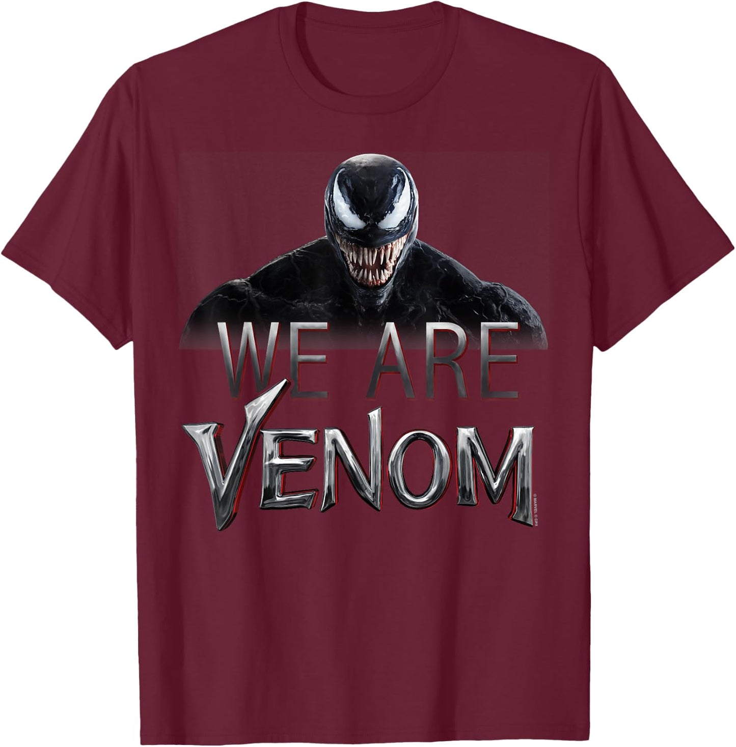 Marvel Venom We are Venom Big Grin T-Shirt - T-Shirt | Maroon