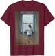 Young Woman at a window by Dali T-Shirt - T-Shirt | Maroon