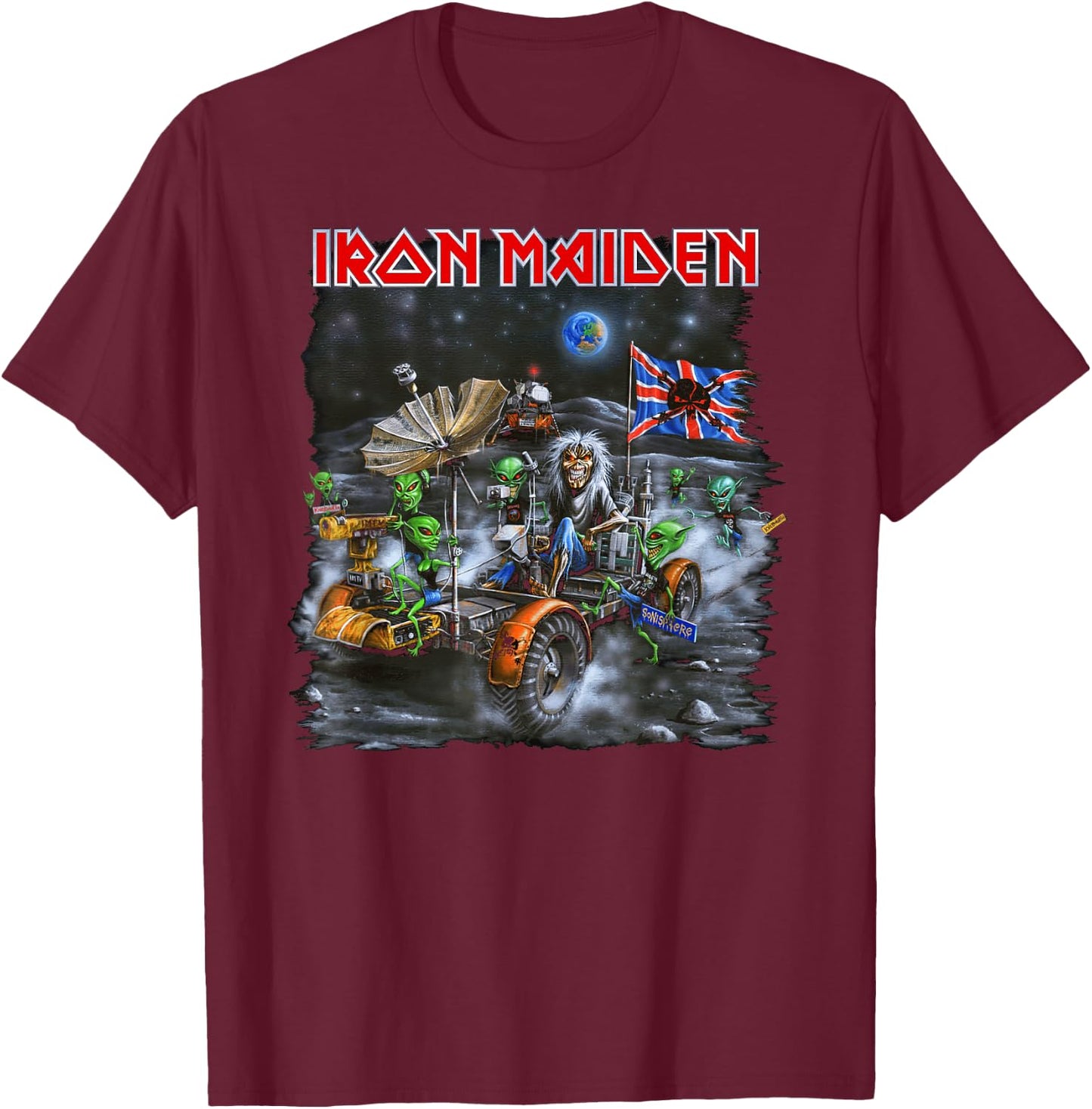 Iron Maiden - Knebworth Moonbuggy T-Shirt - T-Shirt | Maroon