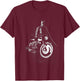 The Batman And His Motorcycle T-Shirt - T-Shirt | Maroon