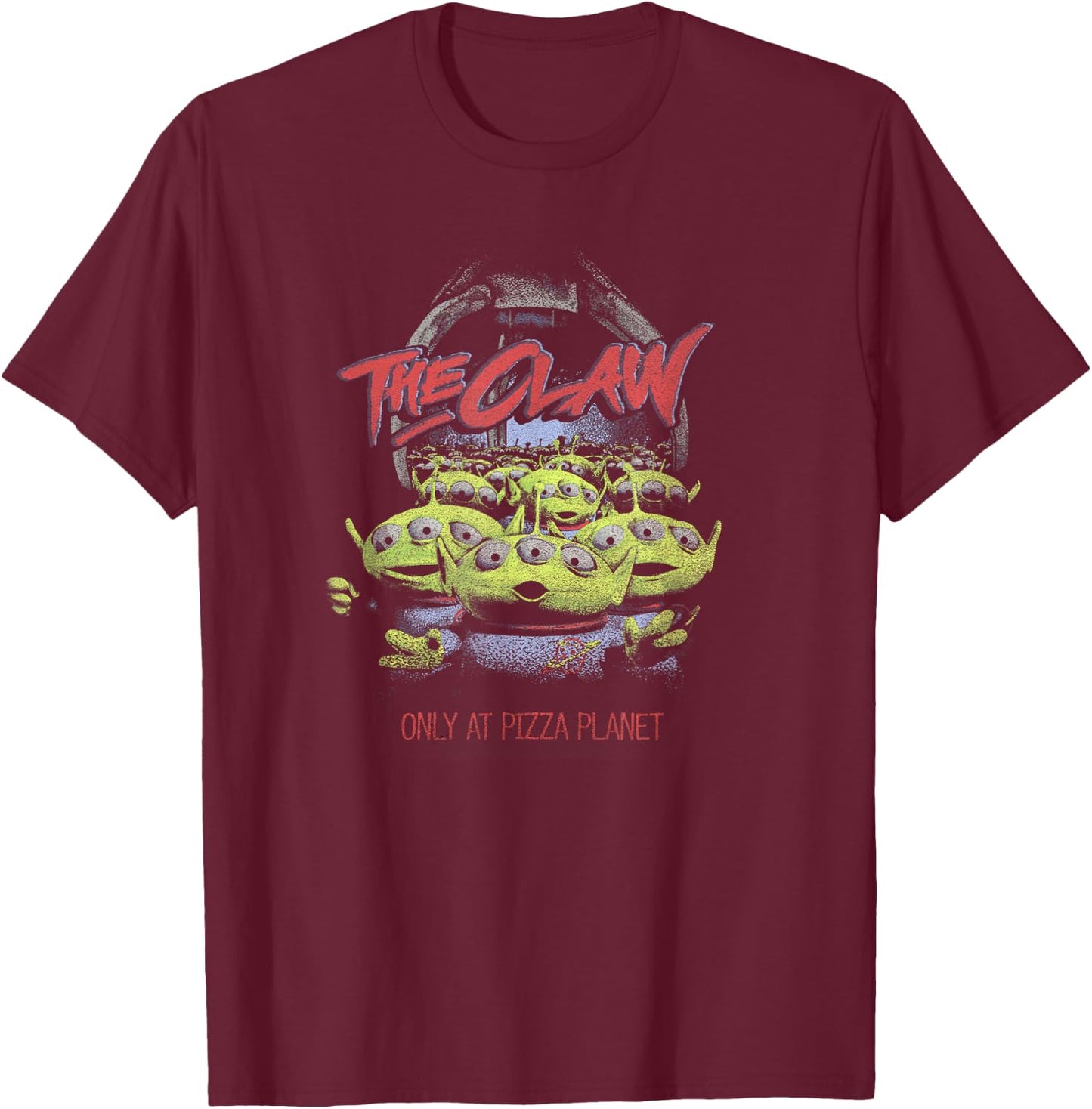Disney Toy Story Aliens The Claw Only At Pizza Planet Poster T-Shirt - T-Shirt | Maroon