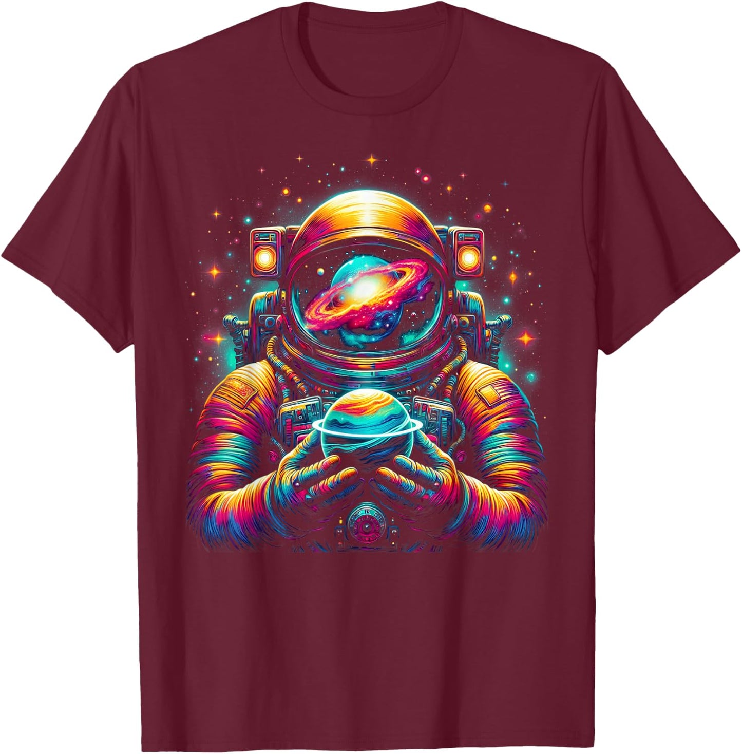 Astronaut Planets Astronaut Science Space Neptune T-Shirt - T-Shirt | Maroon