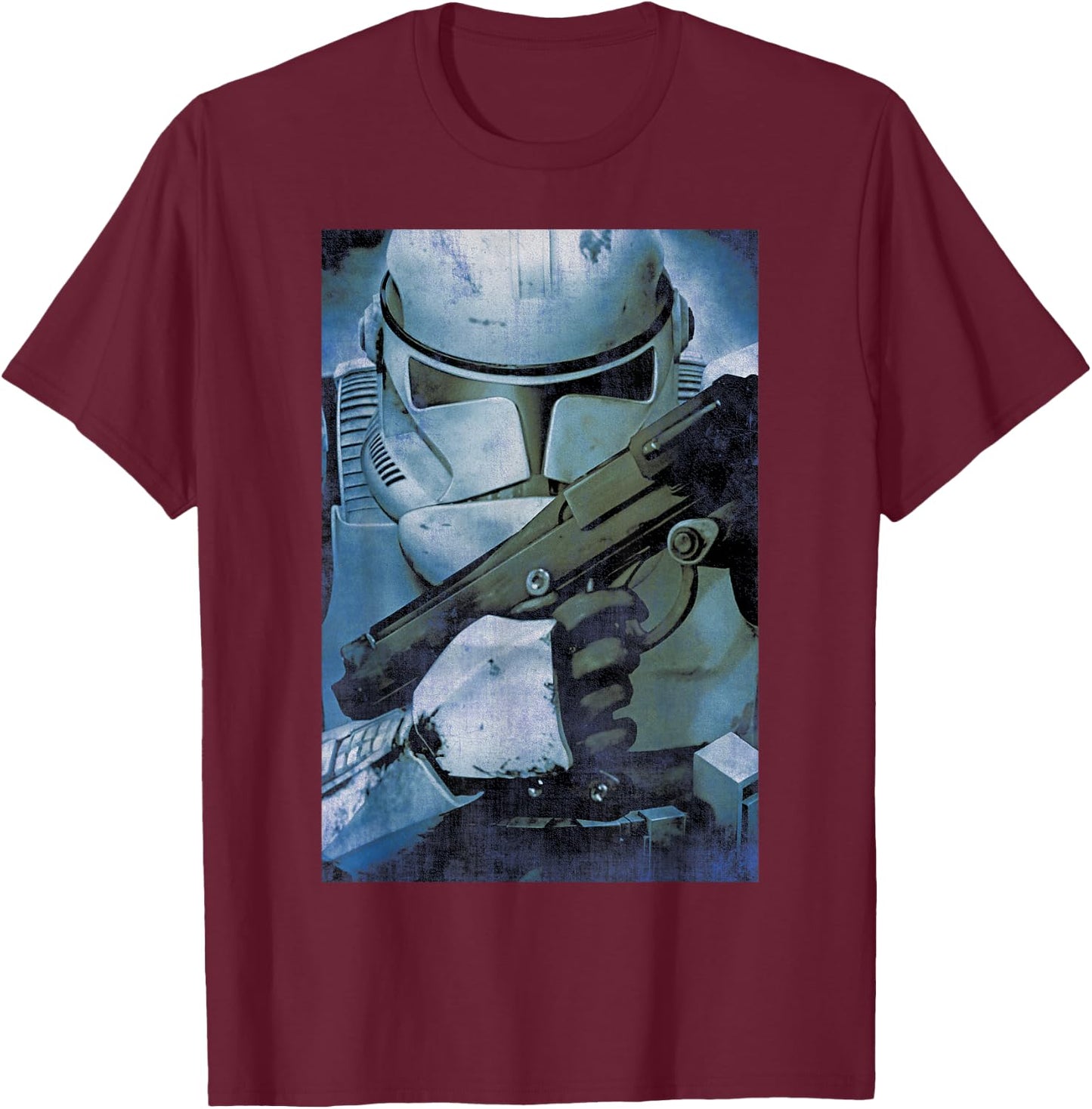Star Wars Episode III Revenge of the Sith Clone Trooper Art T-Shirt - T-Shirt | Maroon